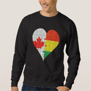 Moletom Canadian Flag Heart