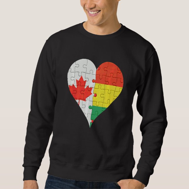 Moletom Canadian Flag Heart (Frente)