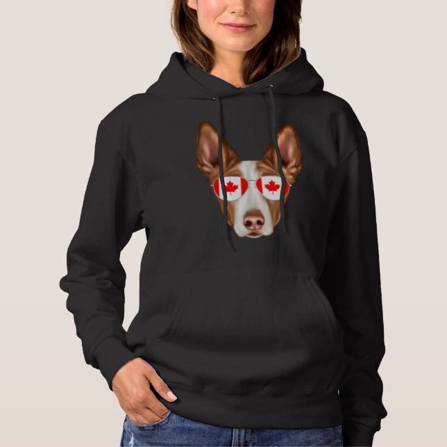 Moletom Canadian Flag Ibizan Hound Dog Canada Pocket (Frente)