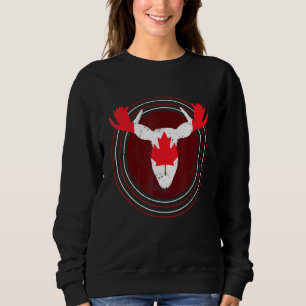 Moletom Canadian Flag Maple Leaf Moose Animal Canadá