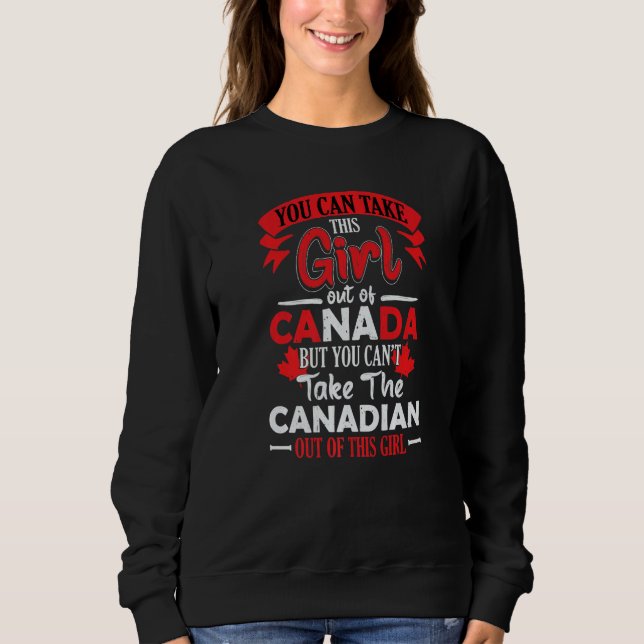 Moletom Canadian girl canadian roots proud of canada canad (Frente)