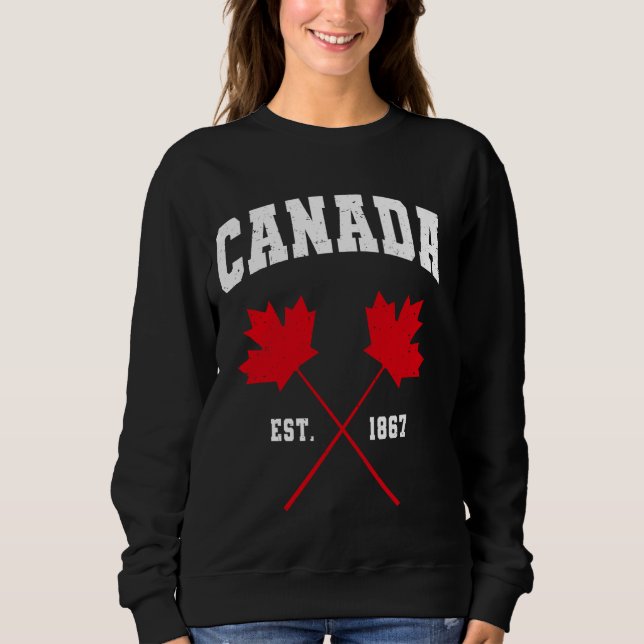 Moletom Canadian Maple Leaf Canada Est. 1867 (Frente)