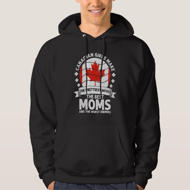 Moletom Canadian Mom Canada Mothers Day Mama Canadian Amer (Frente)