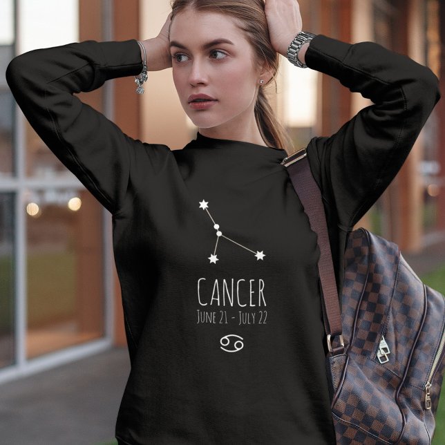 Moletom Cancer | Constelação Zodiac Personalizada (Criador carregado)