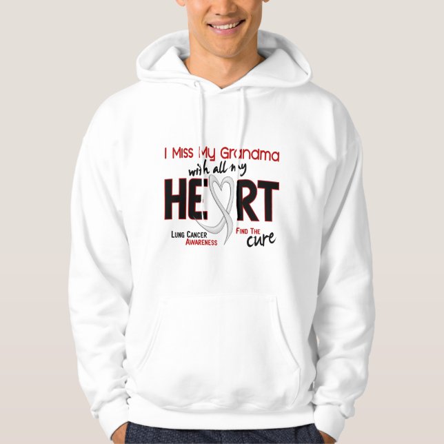 Moletom Câncer pulmonar mim senhorita Meu Avó (Frente)