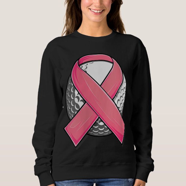 Moletom cancer rosa-golfe para mulheres (Frente)