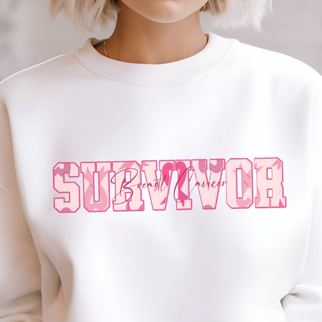 Moletom Cancer survivor, breast cancer support sweater (Criador carregado)