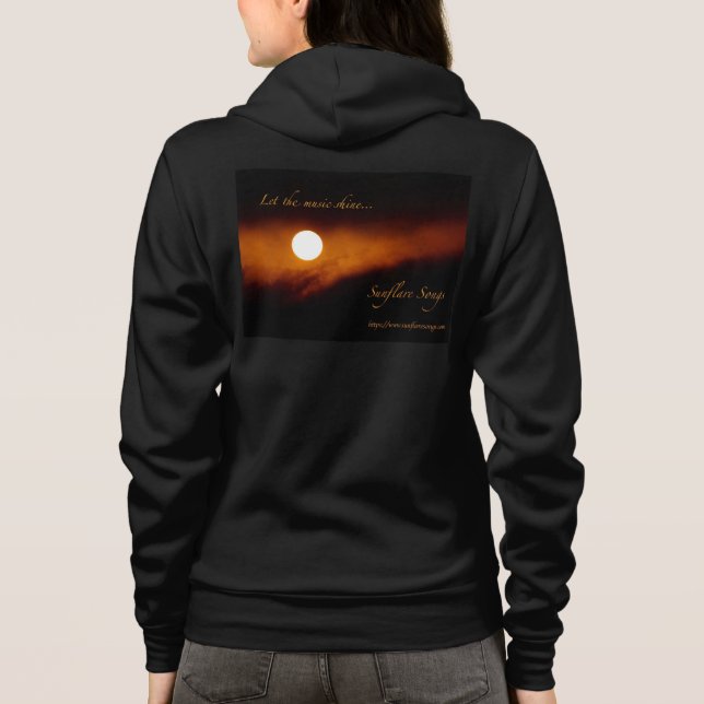 Moletom Canções Sunflare - Deixe a música brilhar T-Shirt (Verso)