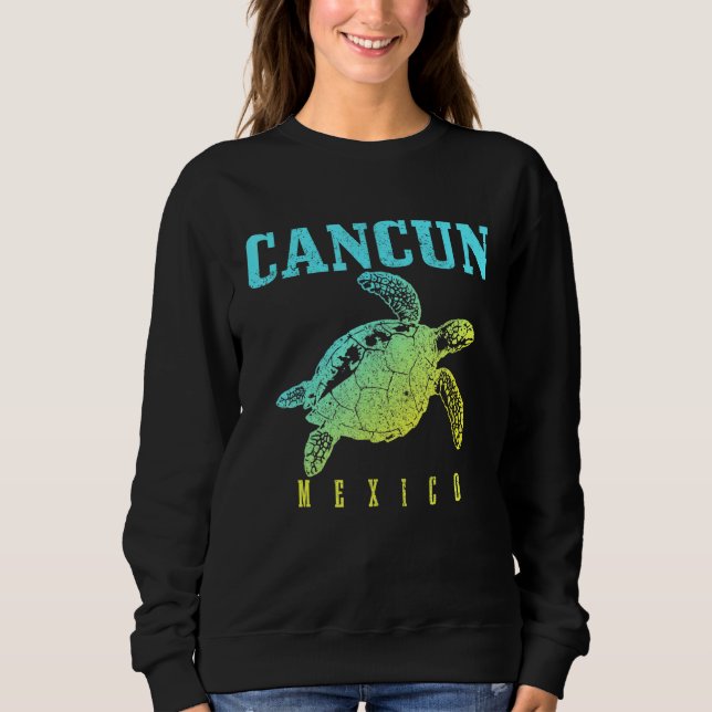 Moletom Cancun Mexico Sea Turtle Beach Scuba Diving Diver  (Frente)