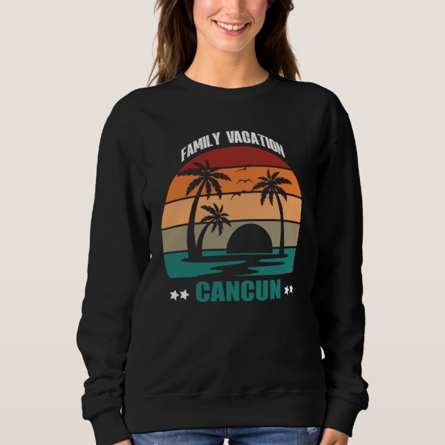 Moletom Cancun Mexico Summer Family Couple Matching Holida (Frente)