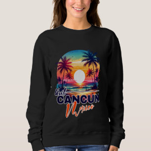 Moletom Cancun México Sunset Beach Palm Tree Trip Souvenir