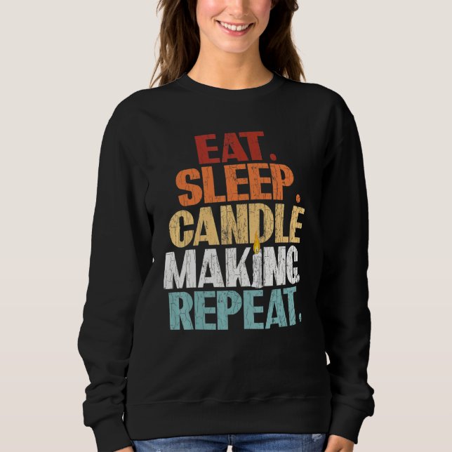 Moletom Candlemaker Coma Fazer de Vela do Sono Repetir Grá (Frente)