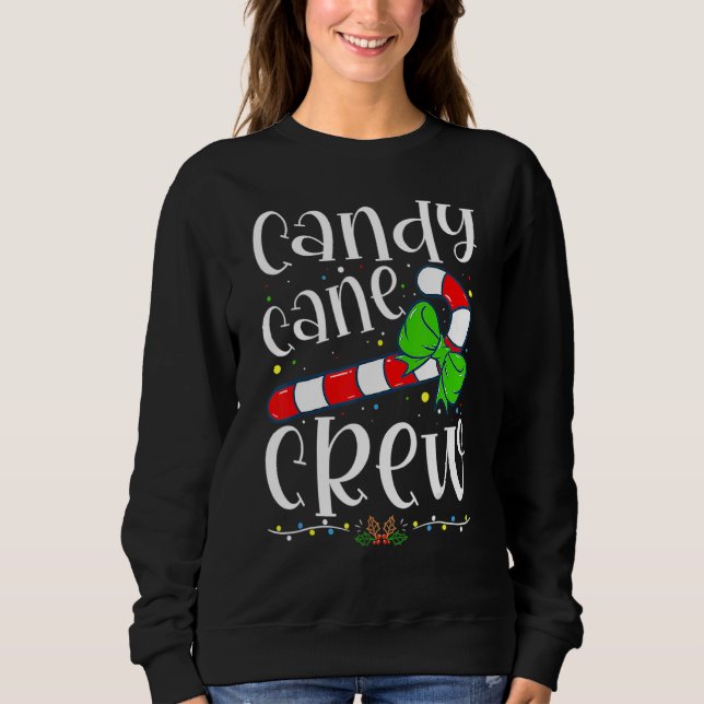 Moletom Candy Cane Crew Funny Christmas Candy Lover X Mas (Frente)