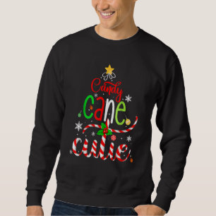 Moletom Candy Cane Cutie natal Boys Raparigas Kids Xmas P