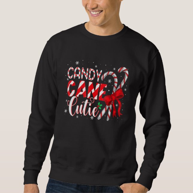 Moletom Candy Cane Cutie Raparigas Xmas Pajama (Frente)