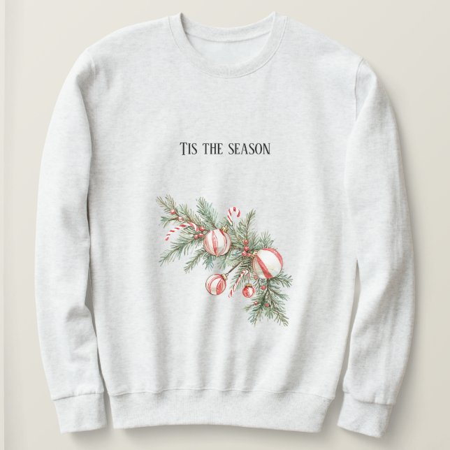 Moletom Candy Cane Red Christmas (Frente do Design)