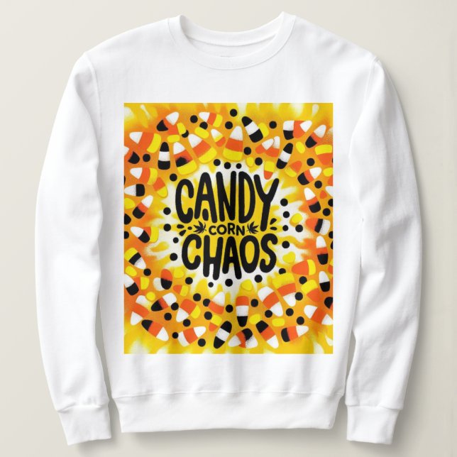 Moletom Candy Chaos: Halloween Tie-Dye (Frente do Design)