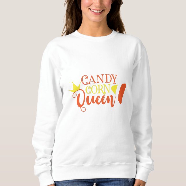 Moletom Candy Corn Queen Funny Cute Halloween (Frente)