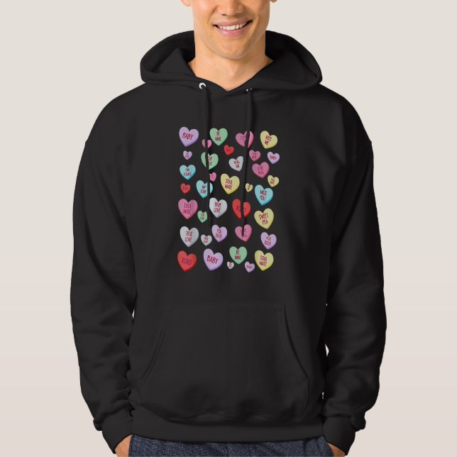 Moletom Candy Heart Love Valentine's Day Boys Girls Kids (Frente)