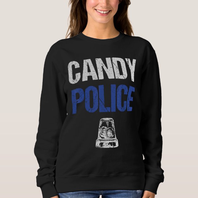 Moletom Candy Police Funny Halloween Tee For Kids Boys Men (Frente)