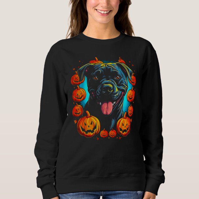 Moletom Cane Corso Dog Pumpkin Halloween (Frente)