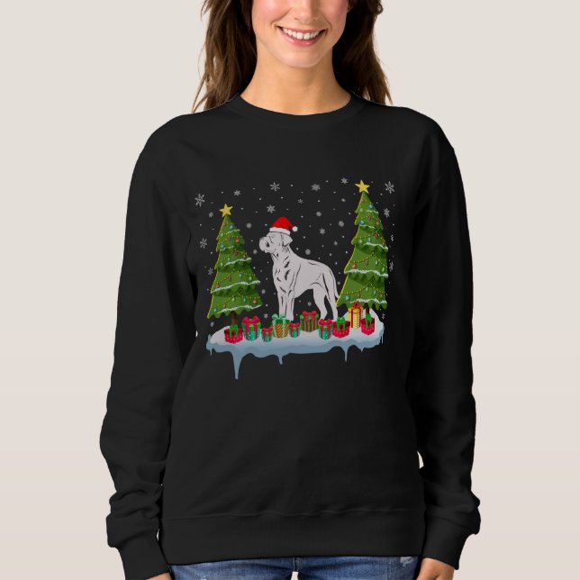 Moletom Cane Corso Dog Xmas Tree Men Mulheres Feias (Frente)
