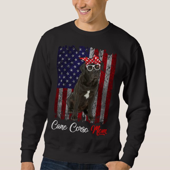 Moletom Cane Corso Mom American Flag (Frente)