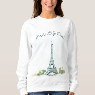 Moletom Caneta de Paris e desenho de tinta da Torre Eiffel
