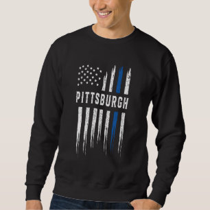 Moletom Caneta do Agente Policial de Pittsburgh Blue Line