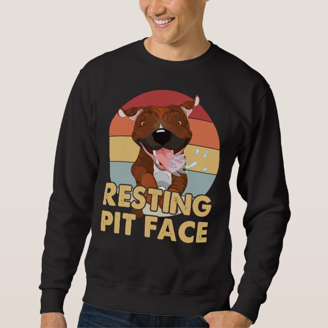 Moletom Canina Pitbull Vintage Pit Face (Frente)