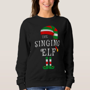 Moletom Cantando a família Elf Cordando o Natal de Pajamas