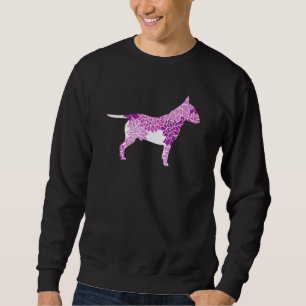 Moletom Cão Arte Floral Bull Terrier Silhoule 1