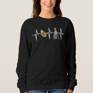 Moletom Cão Avocado Greyhound Heartbeat