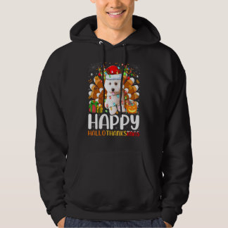 Moletom Cão Bichon Frise Halloween Natal Feliz Halloth