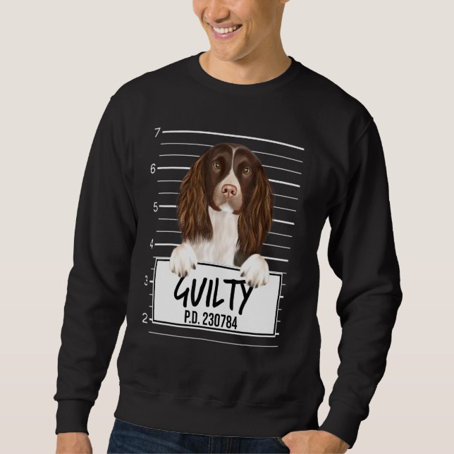 Moletom Cão Culpado English Springer Spaniel Mugshot (Frente)