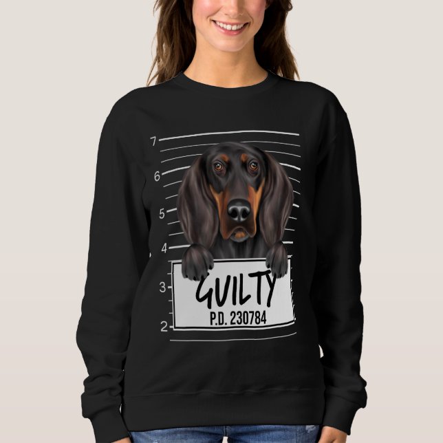 Moletom Cão Culpado Mugshot Black And Tan Coonhound (Frente)