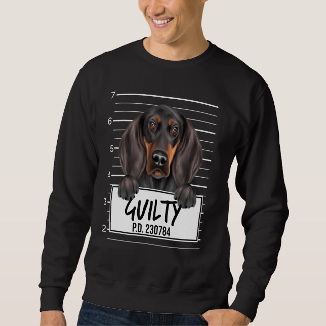 Moletom Cão Culpado Mugshot Black And Tan Coonhound (Frente)