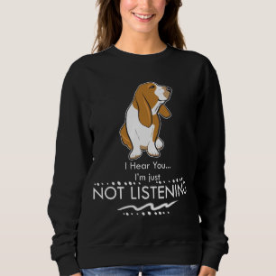Moletom Cão de Basset Hound - ouça-se que você mim apen