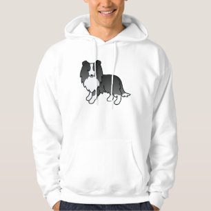 Moletom Cão-de-bi-Black Shetland Sheepdog Sheltie