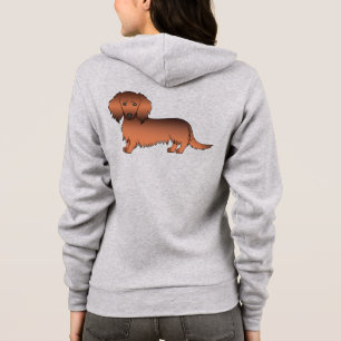 Moletom Cão de Cartografia de Cabelo Longo Vermelho