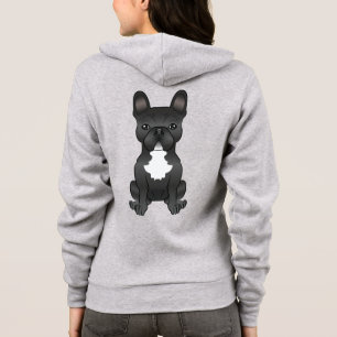Moletom Cão-De-Cartoon Negro E Branco