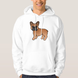 Moletom Cão-de-Cartoon Vermelho Francês Bulldog
