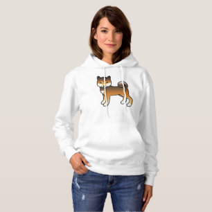 Moletom Cão de Cartoon Vermelho Shiba Inu