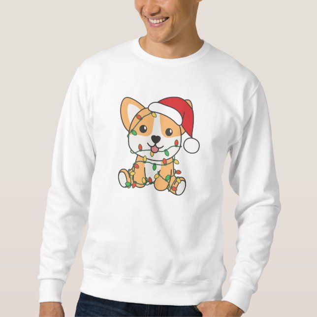 Moletom Cão de inverno de Corgi (Frente)