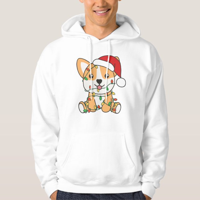 Moletom Cão de inverno de Corgi (Frente)