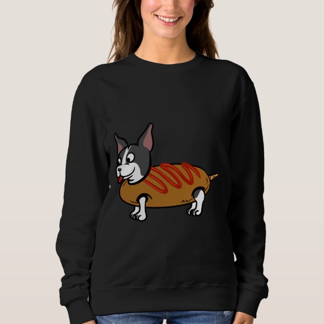 Moletom Cão de Milho de Boston Terrier (Frente)