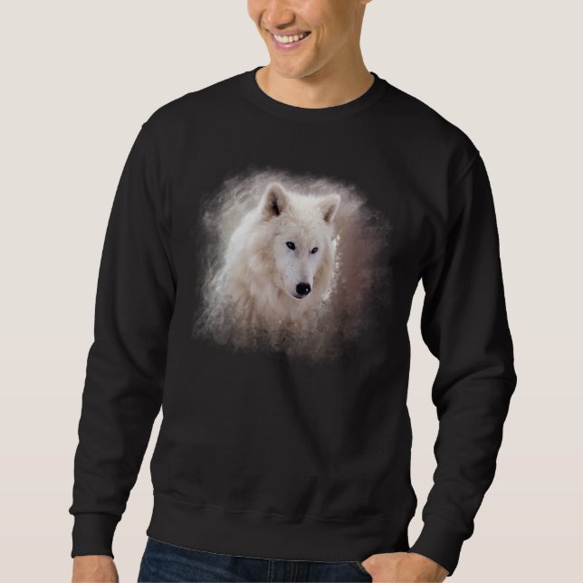 MOLETOM CÃO DE PUXAR TRENÓS SIBERIAN BRANCO (Frente)