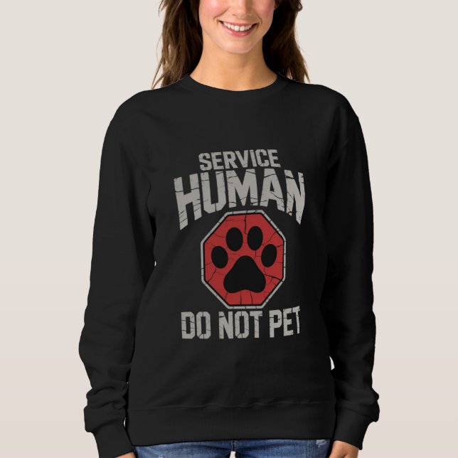 Moletom Cão de Serviço Humano Não Acaricie Resgate Dono do (Frente)