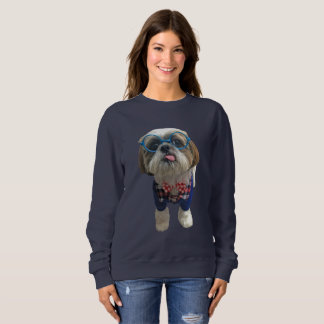 Moletom Cão de Shih Tzu do hipster