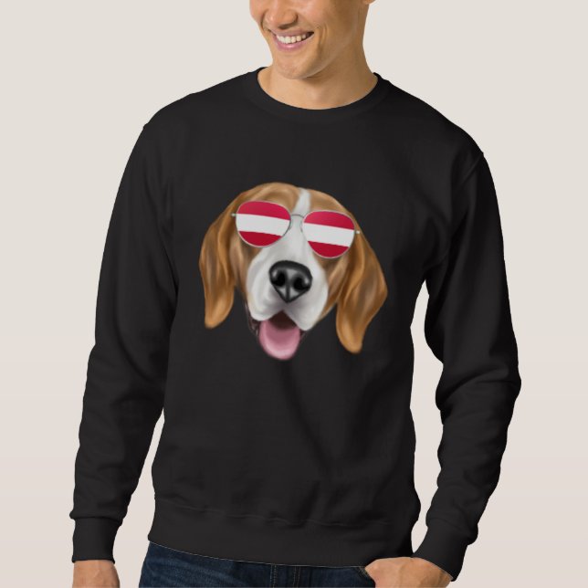 Moletom Cão Harrier da Bandeira Austríaca Áustria Bolso (Frente)